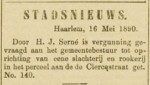 bron: Haarlem's Dagblad, 17/05/1890; p. 1/4