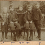 Kinderen van Albertus Serné en Catharina Lem: Karel, Jan, Dien, Henri en Jo Serné